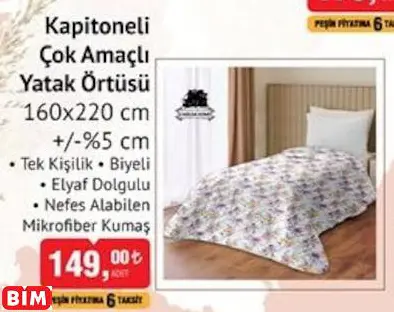 CASİLDA HOME KAPİTONELİ ÇOK AMAÇLI YATAK ÖRTÜSÜ